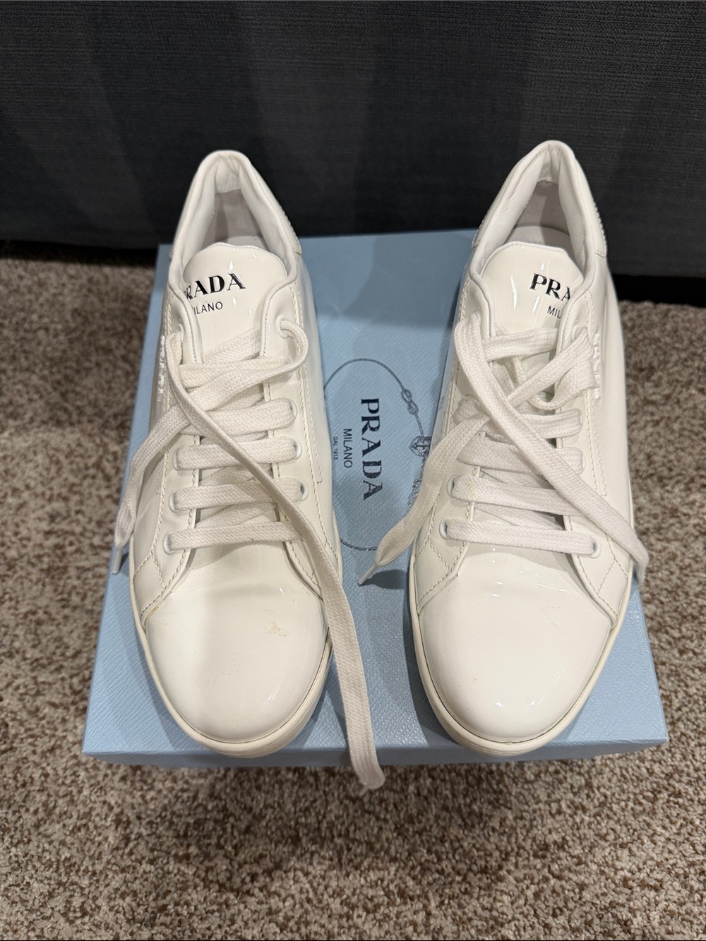 Prada patent leather sneaker size 40